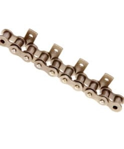Pivoting pan conveyor chains
