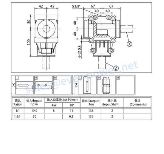 salt spreader gearbox