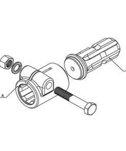 PTO Adaptor & Splined Shaft and Cross for PTO Drive Shafts