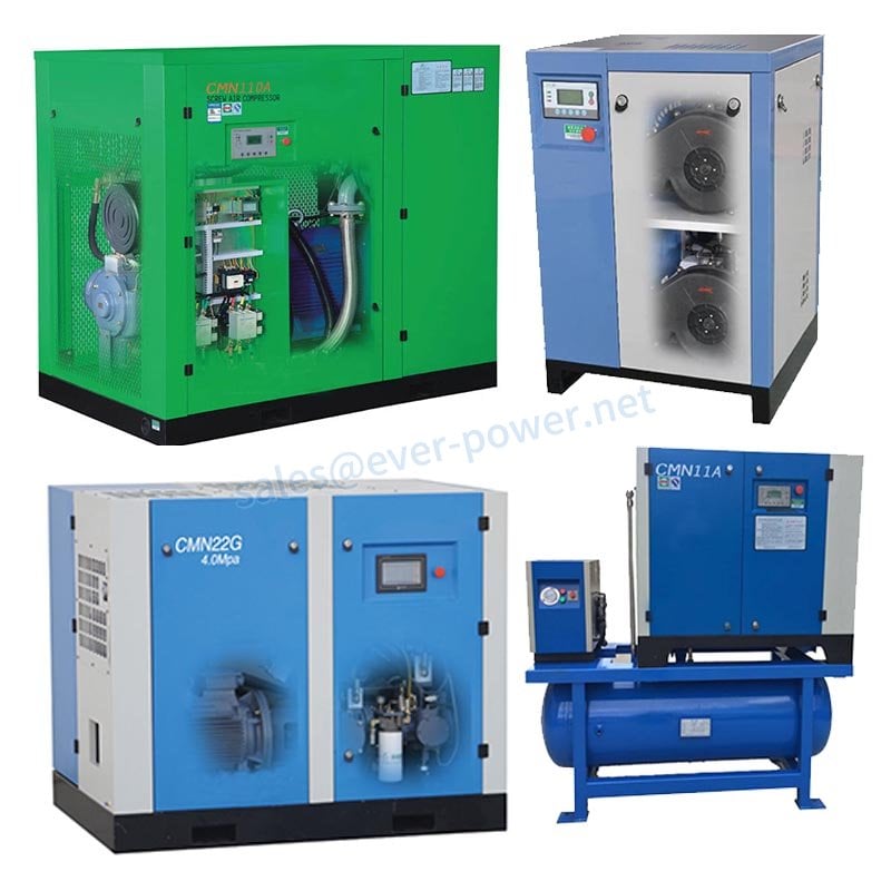 10-20 HP Rotary Screw Air Compressor with 120L Tank, 380V, Variable Speed,all-in-one machine