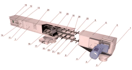 Conveyor Chain for Grain Machines
