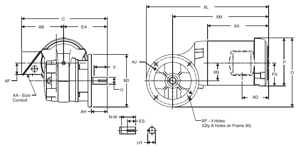 Flange Mounted GWV Single Worm Reducer