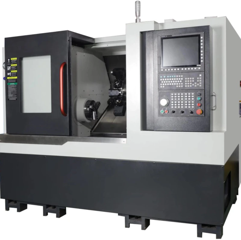 Διπλή μηχανή τόρνευσης και άλεσης CNC αξόνων LK-200MSY με παρεμβαλλόμενο άξονα Y για επεξεργασία μετάλλων
