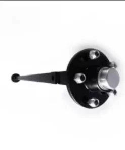Straight Trailer Axle With Wheel Hub And Leaf Spring