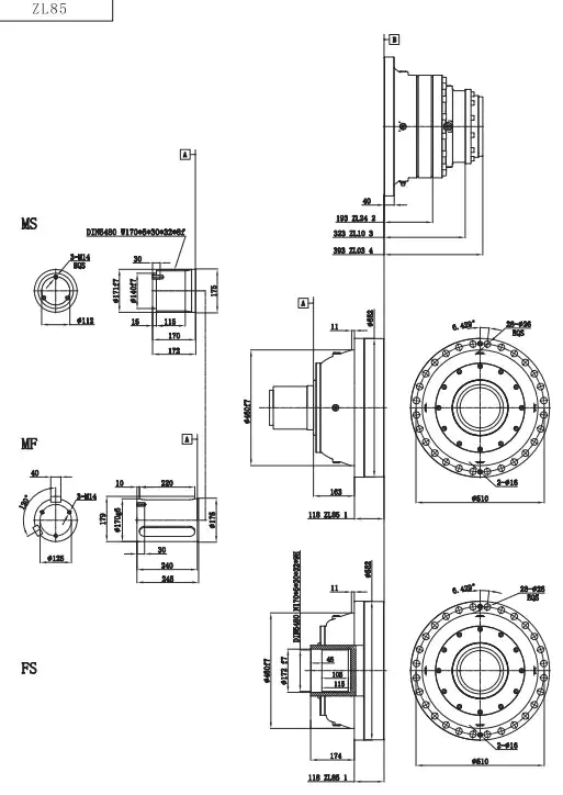 ZL85 Planetary Gearbox Specification