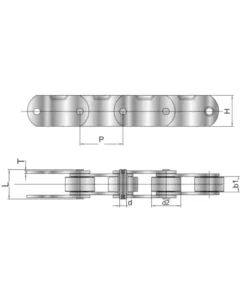 Stainless Steel Metallurgical Anode Copper Conveyor Chain SSP100A
