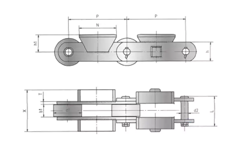 Metallurgical Welded Plate Conveyor Chain Specifications