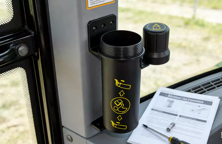 Manual Canister Holder in tractor