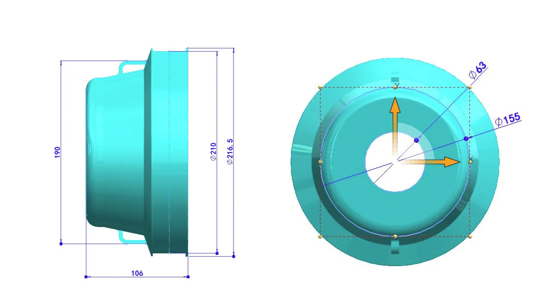 110mm High Cap Seat Gearbox Cover