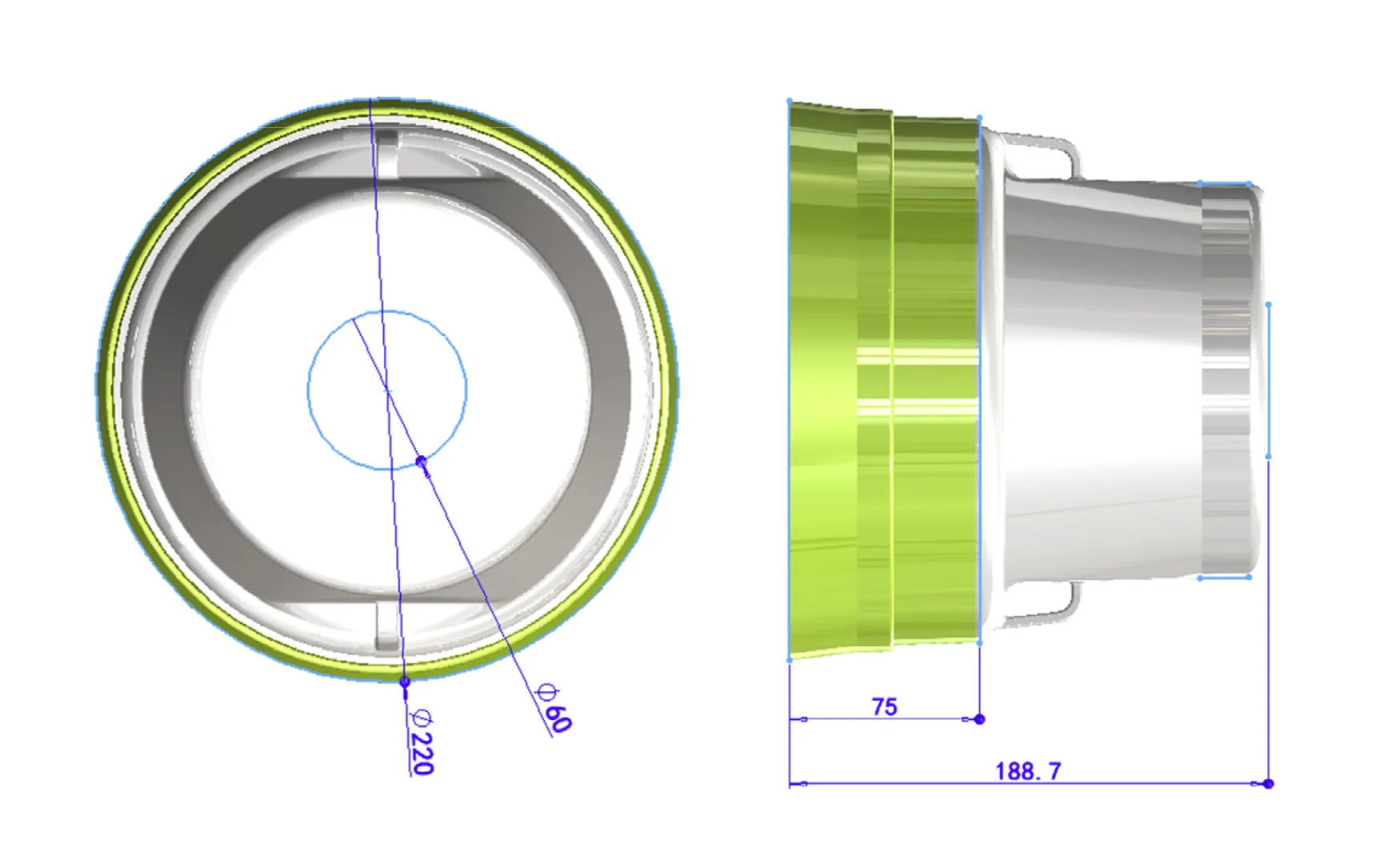 150mm High Gearbox Cover with Cap