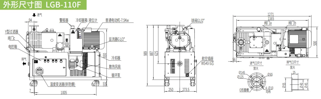 Air-Cooled Dry Screw Pump