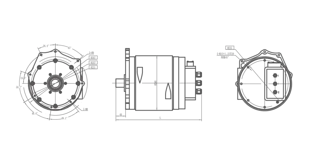 ever-power-EP-18-20kW Permanent Magnet Synchronous Motor for Electric Vehicles-draft