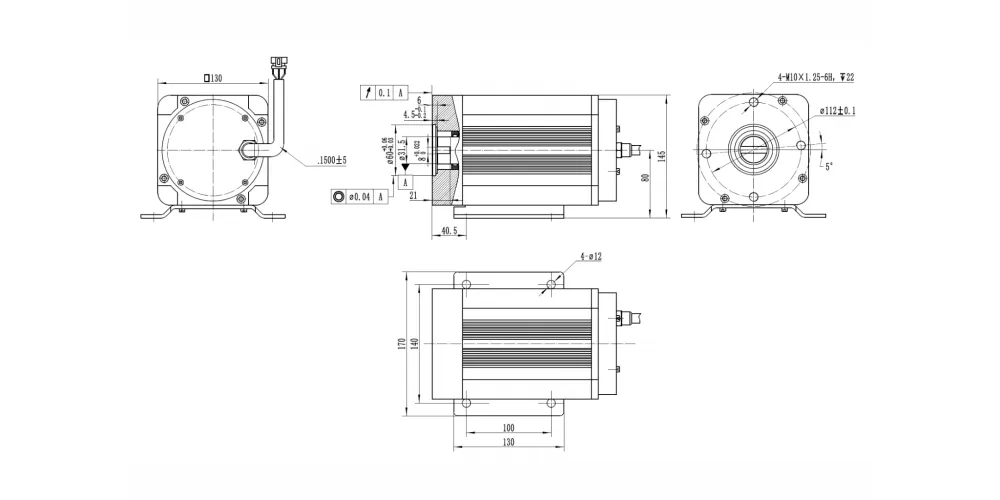 ever-power-EP-Automotive Power Steering Pump Driving Motor-130 Series-draft