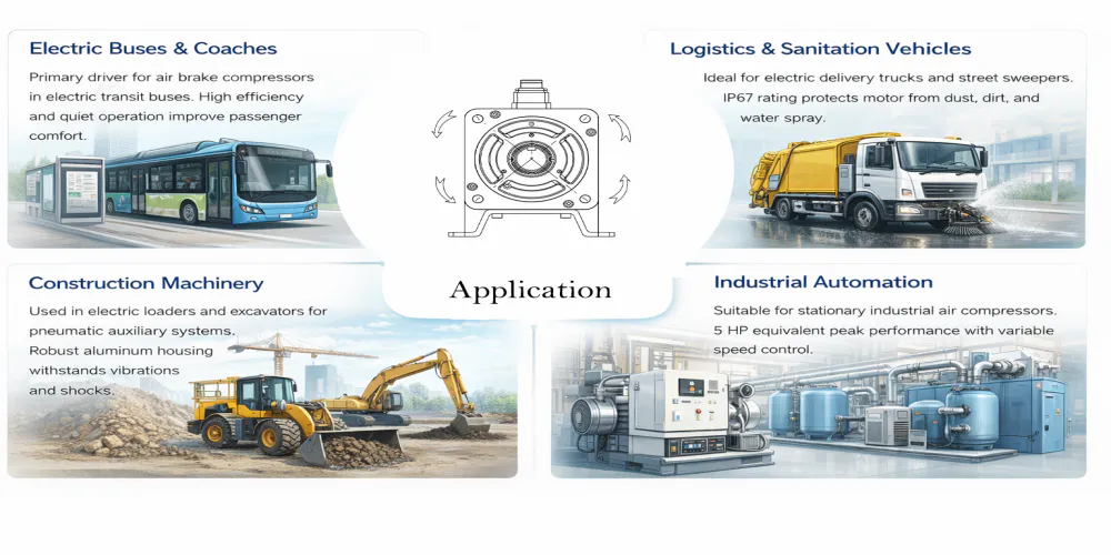 ever-power-EP-Electric Motors for Air Compressors-130 Series-applications1
